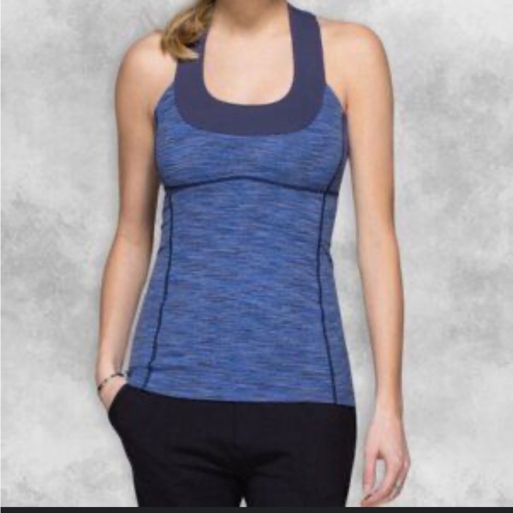lululemon athletica Blue Space-Dye Racerback Tank